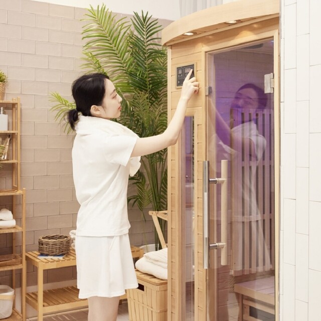 주식회사 쿠사,[쿠사우나] 건식사우나 1인용, 2인용, 쿠사우나 (배송비 설치비 포함)